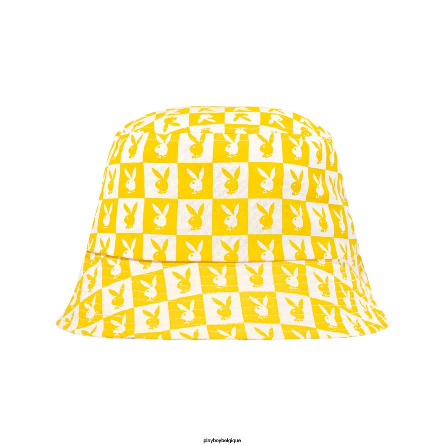 bob à imprimé carreaux Playboy accessoire jaune Hommes 224ZVZ730