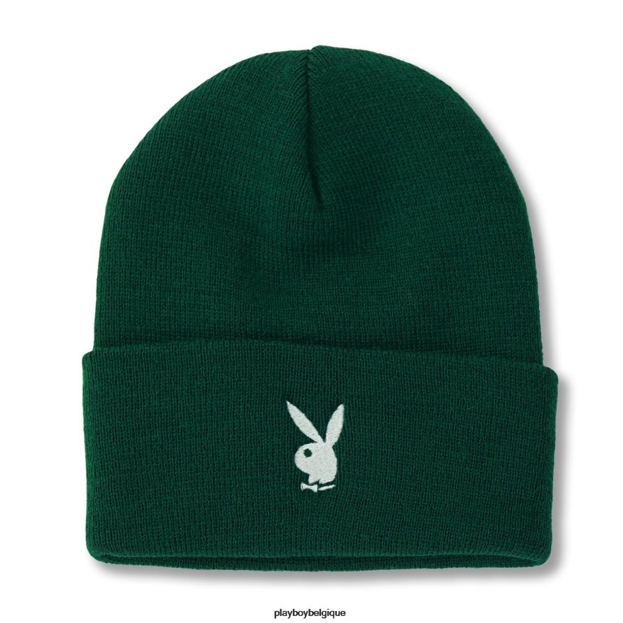 bonnet en tricot à revers et tête de lapin Playboy accessoire épicéa Hommes 224ZVZ736