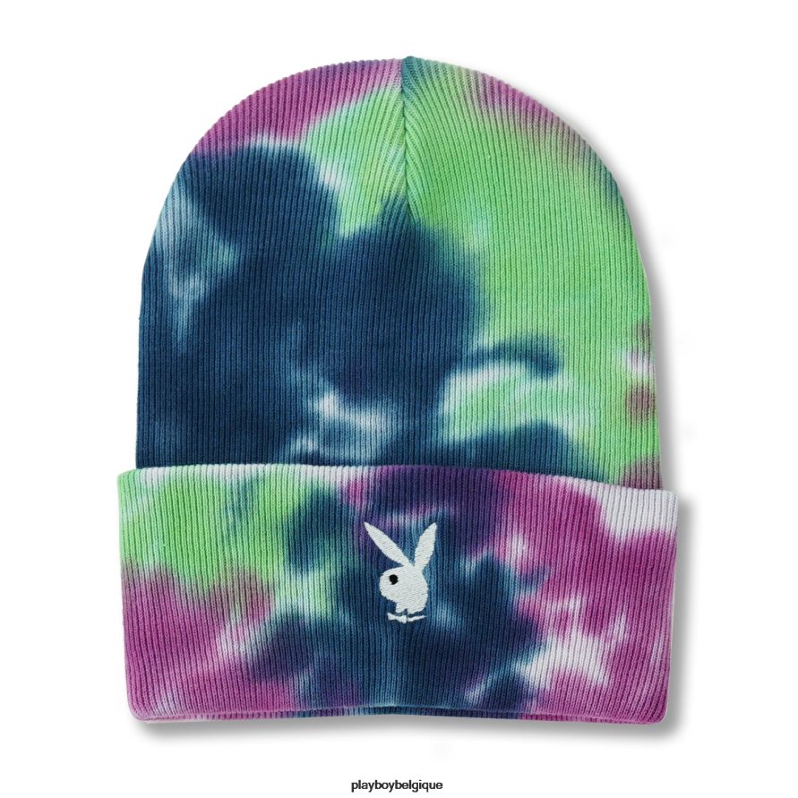 bonnet en tricot tête de lapin tie-dye Playboy accessoire passion violette Hommes 224ZVZ722