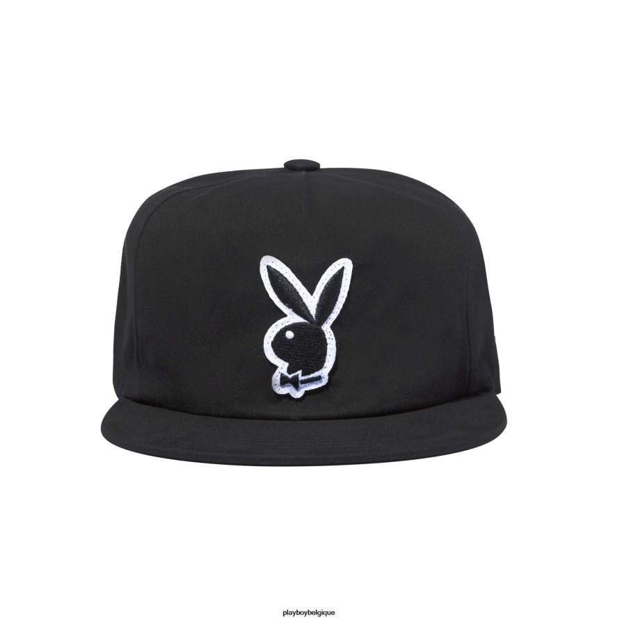 chapeau de campagne à patch tête de lapin Playboy accessoire noir Hommes 224ZVZ791