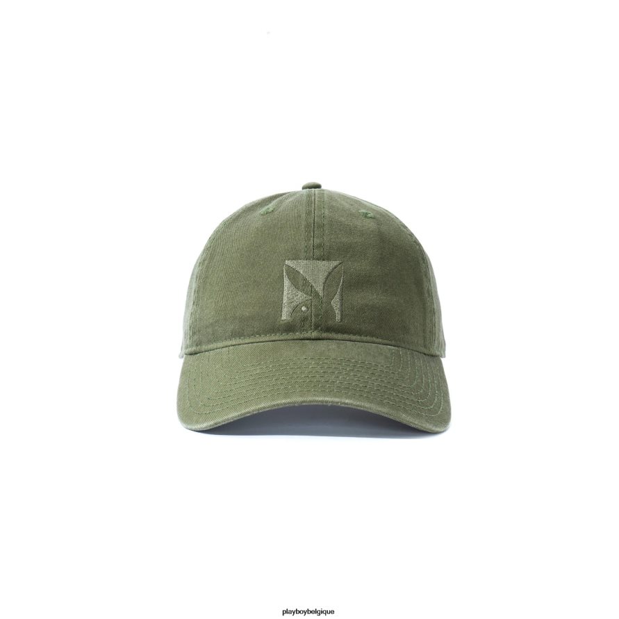 chapeau de papa réglable avec logo n950pb Playboy accessoire olive Hommes 224ZVZ720