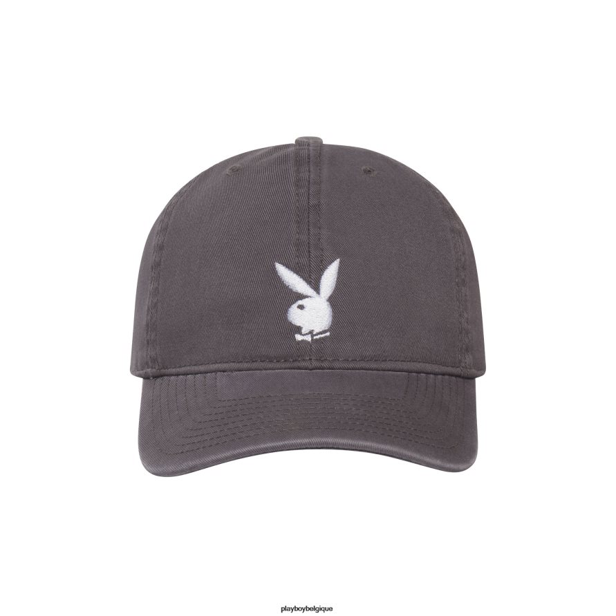 chapeau réglable avec logo tête de lapin Playboy accessoire charbon Hommes 224ZVZ784