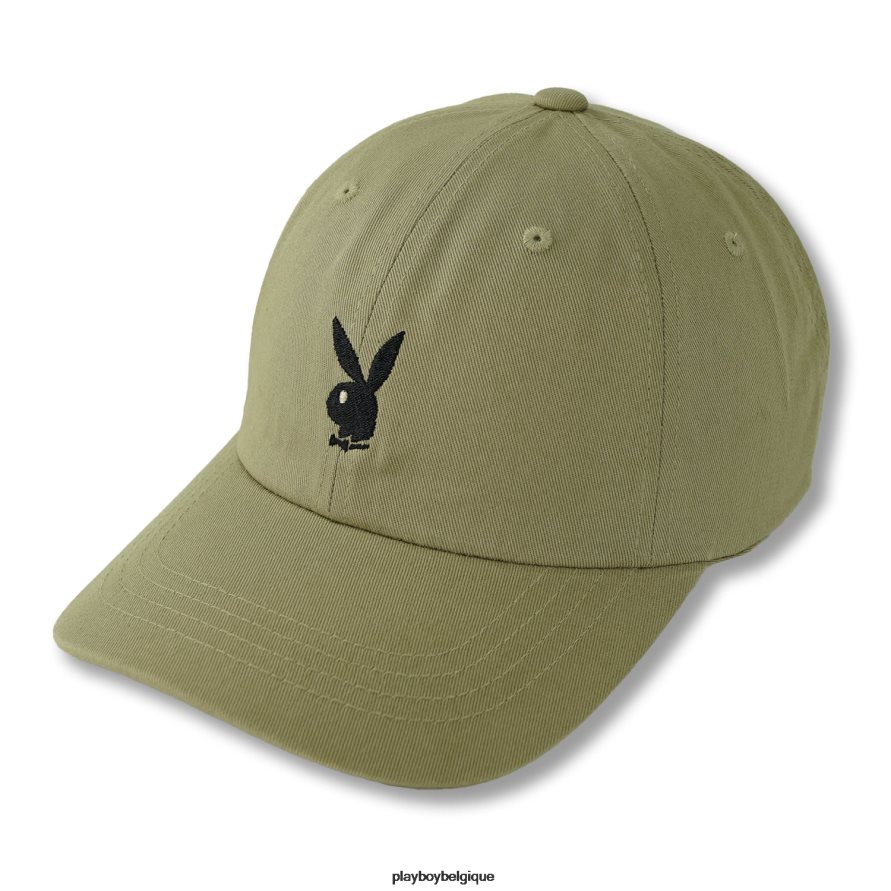 chapeau réglable avec logo tête de lapin Playboy accessoire olive Hommes 224ZVZ707