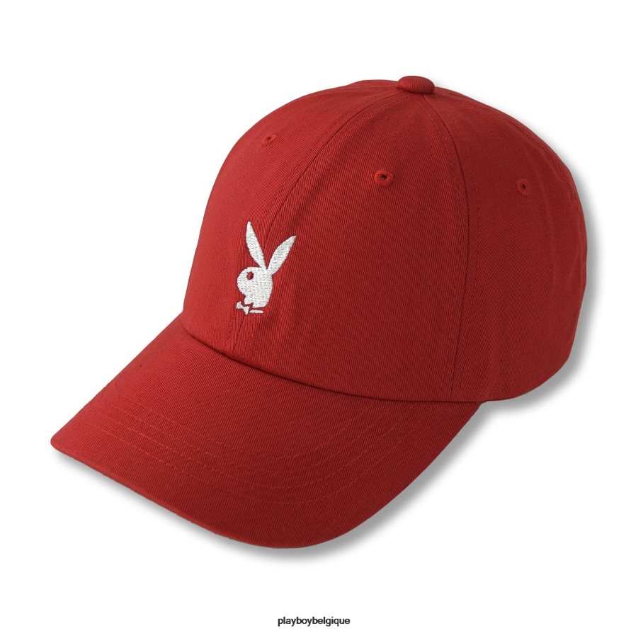 chapeau réglable avec logo tête de lapin Playboy accessoire rouge Hommes 224ZVZ708