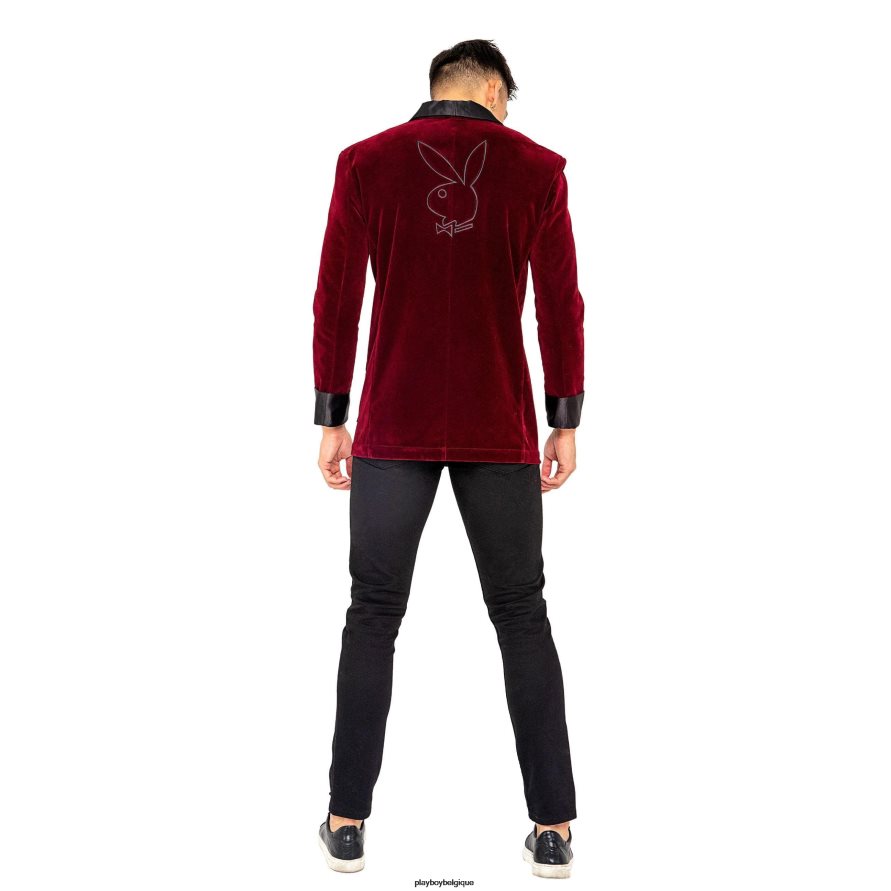salon de fumée pour hommes Playboy vêtements Bourgogne Hommes 224ZVZ668