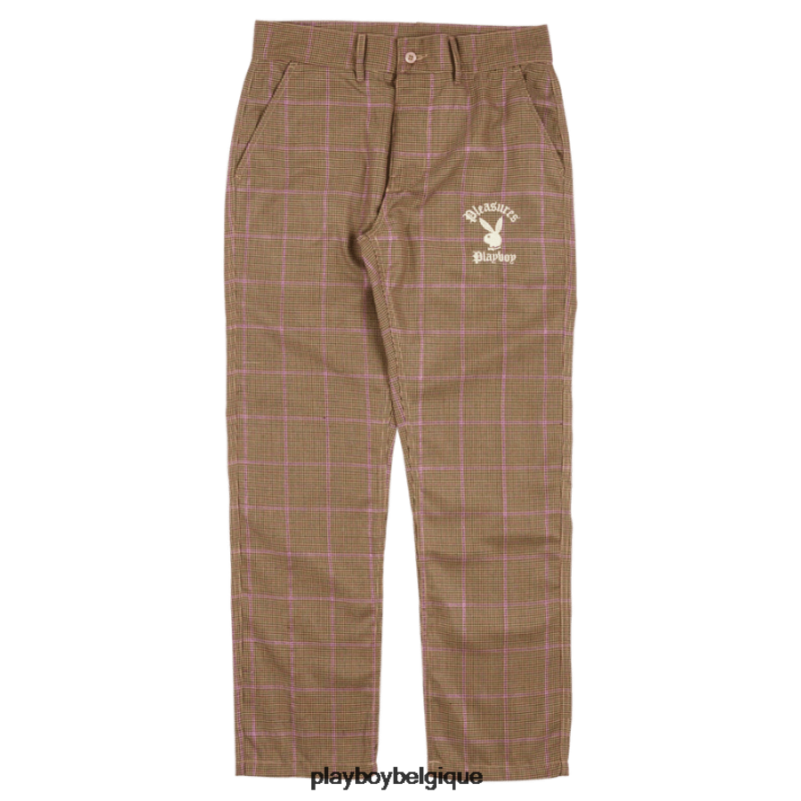 pantalon de choc Playboy x Pleasures vêtements brun Hommes 224ZVZ536