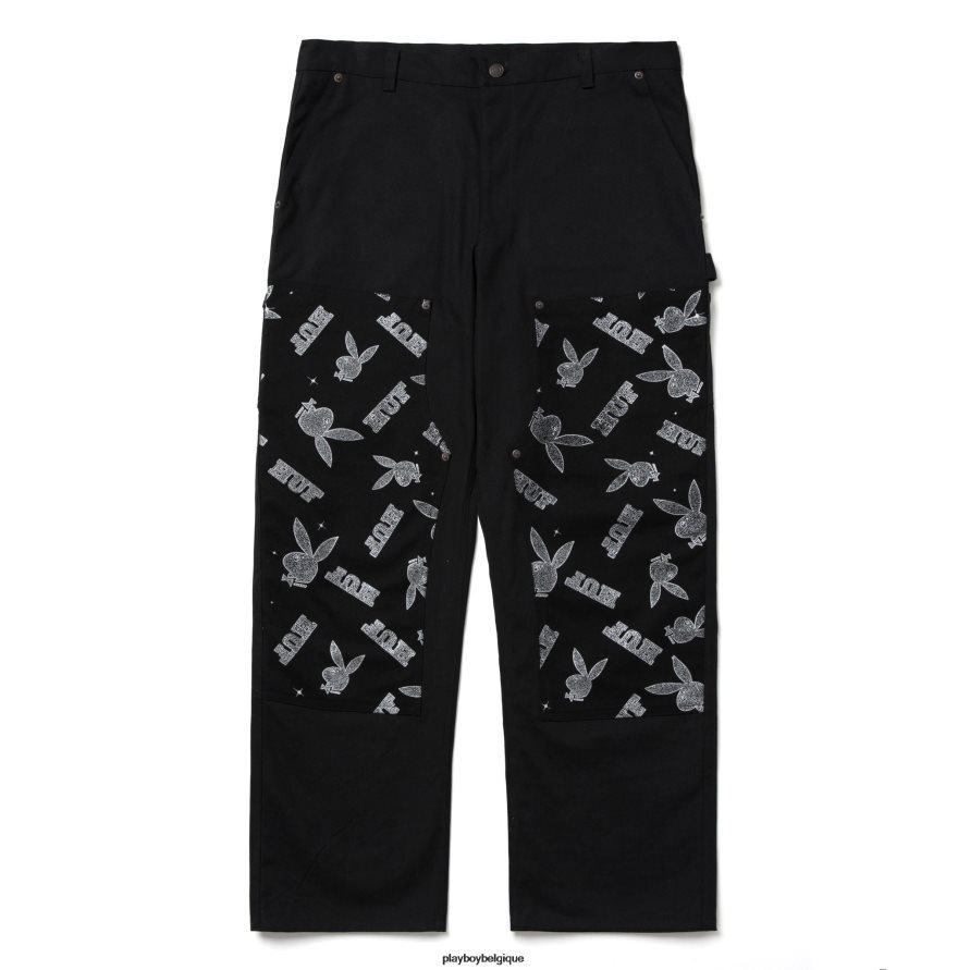 pantalon à tête de lapin vvs Playboy x HUF vêtements original Hommes 224ZVZ560