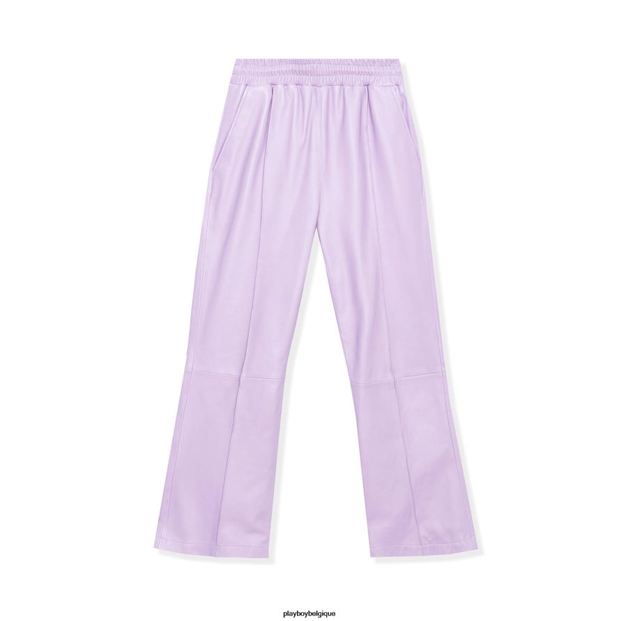 pantalon évasé en cuir Playboy vêtements mauve Hommes 224ZVZ558