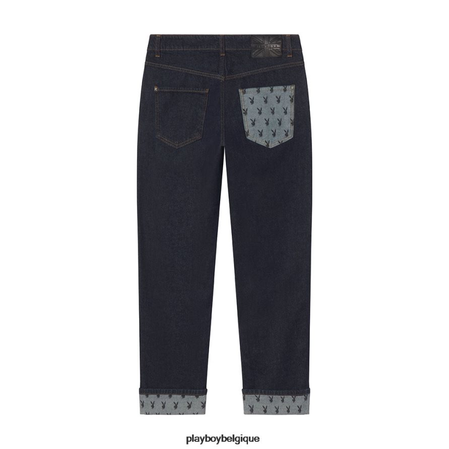 pantalons en denim Playboy x John Richmond vêtements bleu foncé Hommes 224ZVZ534