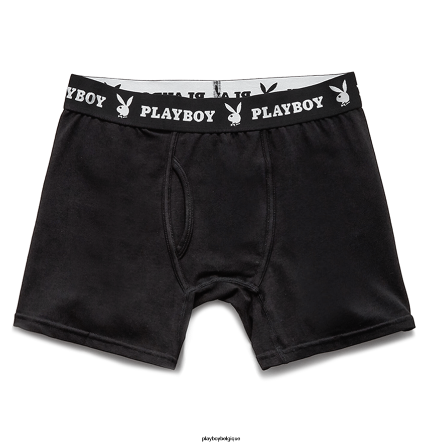 boxer classique Playboy vêtements noir Hommes 224ZVZ683