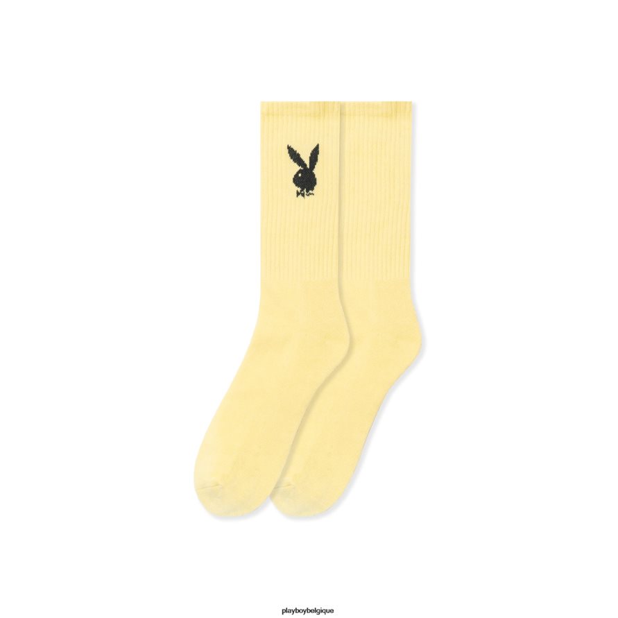 chaussettes classiques à logo Playboy vêtements jaune Hommes 224ZVZ699