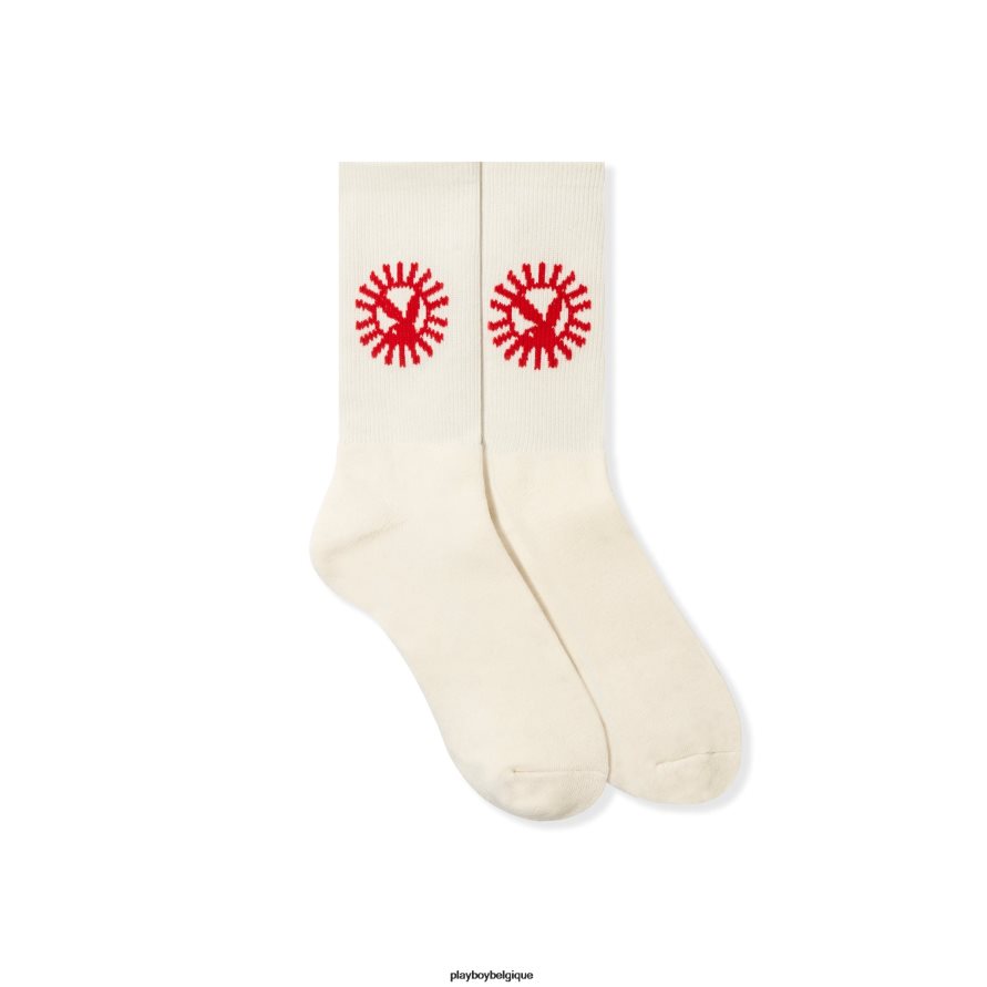 chaussettes soleil Playboy vêtements blanc Hommes 224ZVZ684