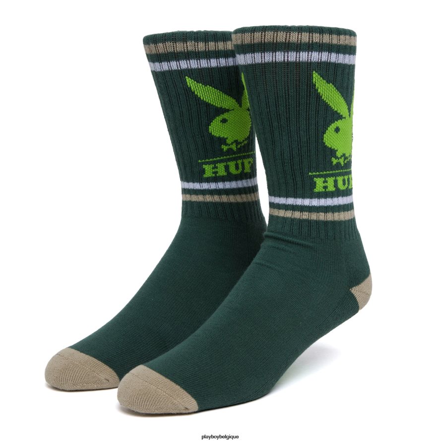 chaussettes à tête de lapin Playboy x HUF vêtements vert Hommes 224ZVZ677