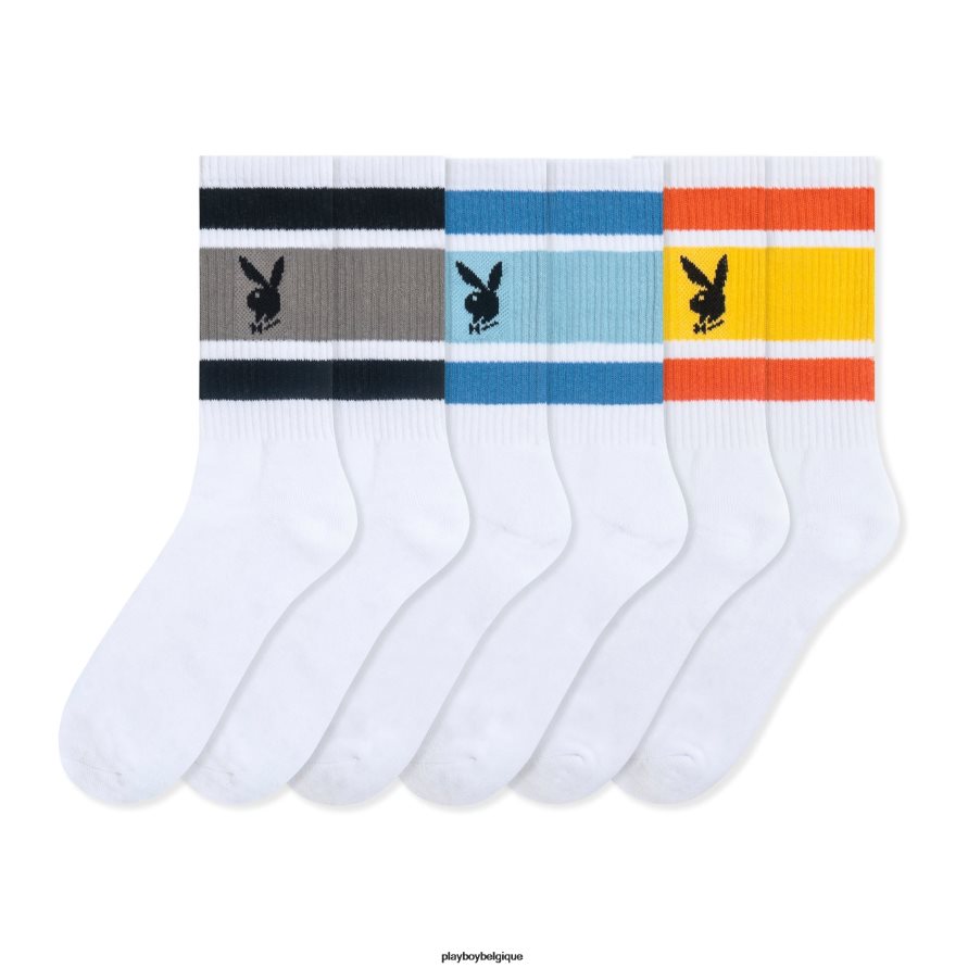 lot de trois chaussettes mi-mollet Playboy vêtements multi Hommes 224ZVZ680