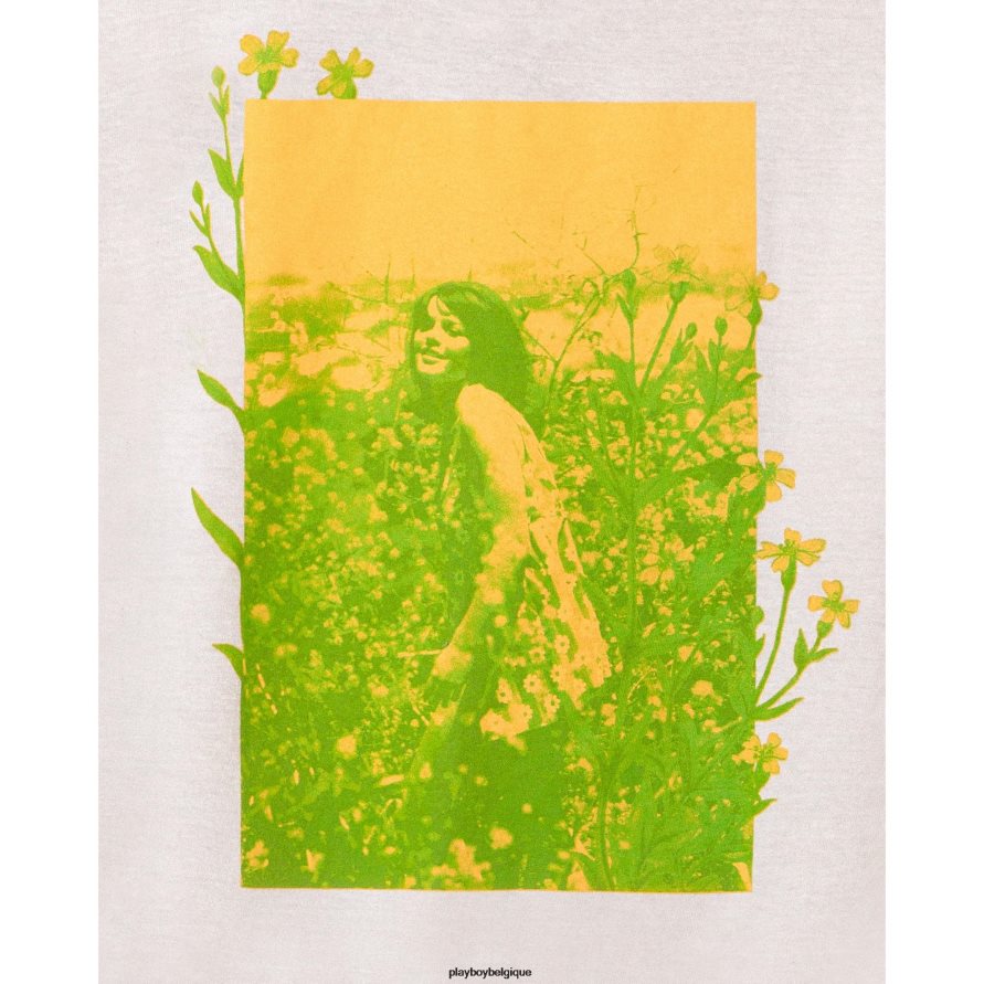 août 1968 playmate gale olson t-shirt floral masthead Playboy vêtements original Hommes 224ZVZ305