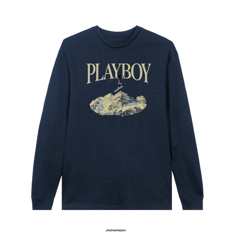 exploit de ski à manches longues. Holly Cook des filles de l'hiver 1984 Playboy vêtements marine Hommes 224ZVZ107