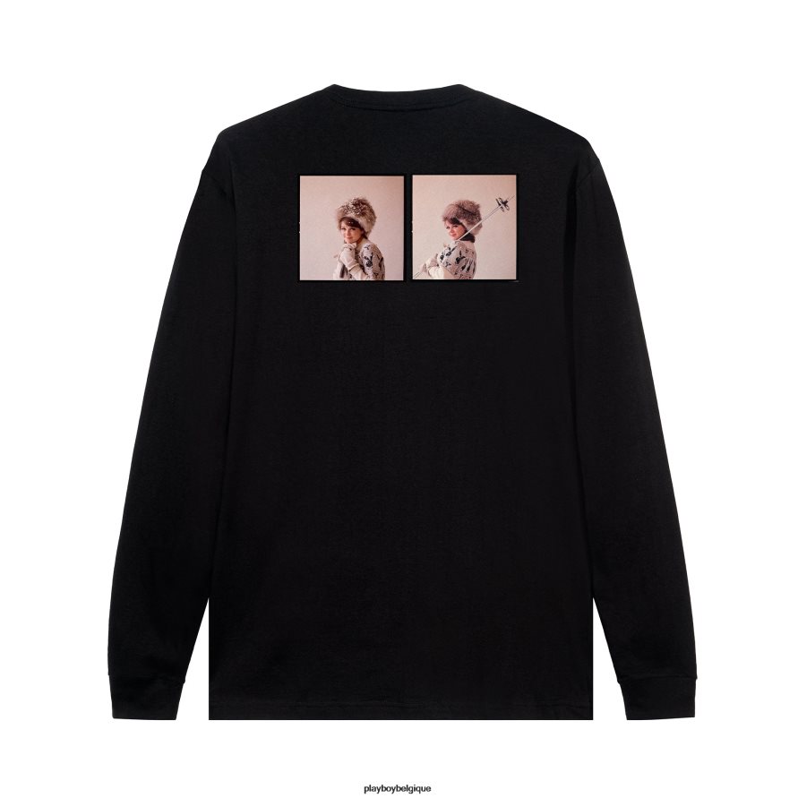 janvier 1964, camarade de jeu Sharon Rogers ski bunny manches longues Playboy vêtements noir Hommes 224ZVZ185