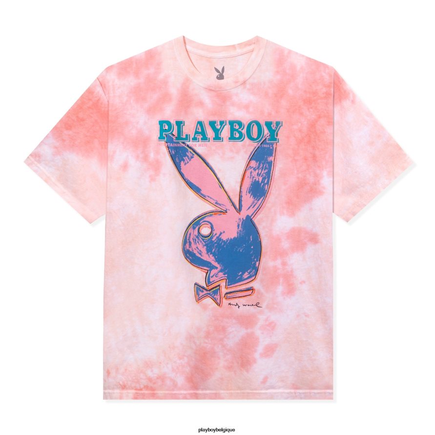janvier 1986 andy warhol couverture tie dye t-shirt Playboy vêtements original Hommes 224ZVZ280