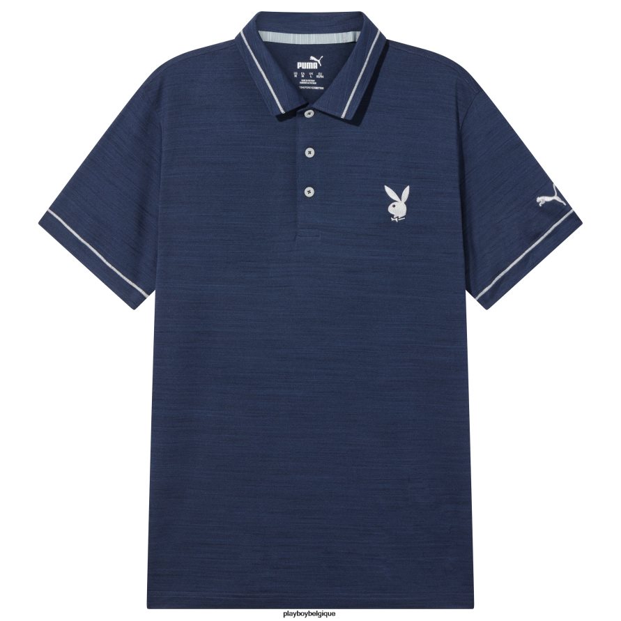 puma golf polo performance Playboy vêtements marine Hommes 224ZVZ113