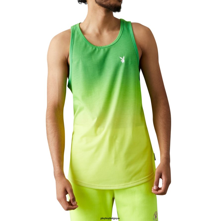 réservoir dégradé Playboy vêtements vert Hommes 224ZVZ336