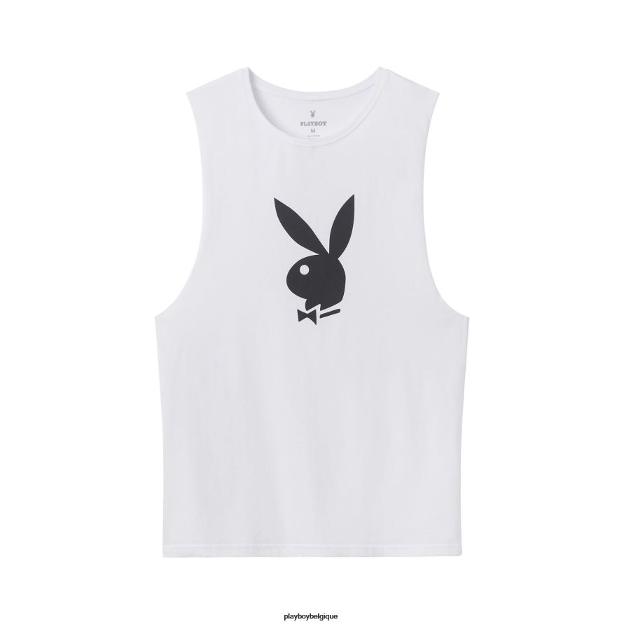 réservoir musculaire tête de lapin Playboy vêtements blanc Hommes 224ZVZ310