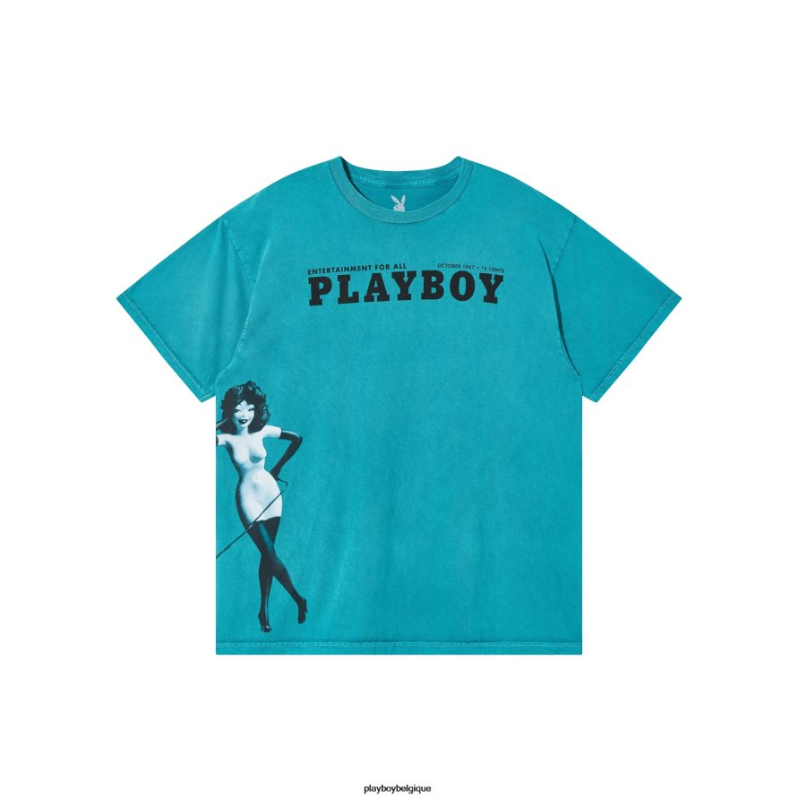 t-shirt à couverture délavée octobre 1967 Playboy vêtements original Hommes 224ZVZ295