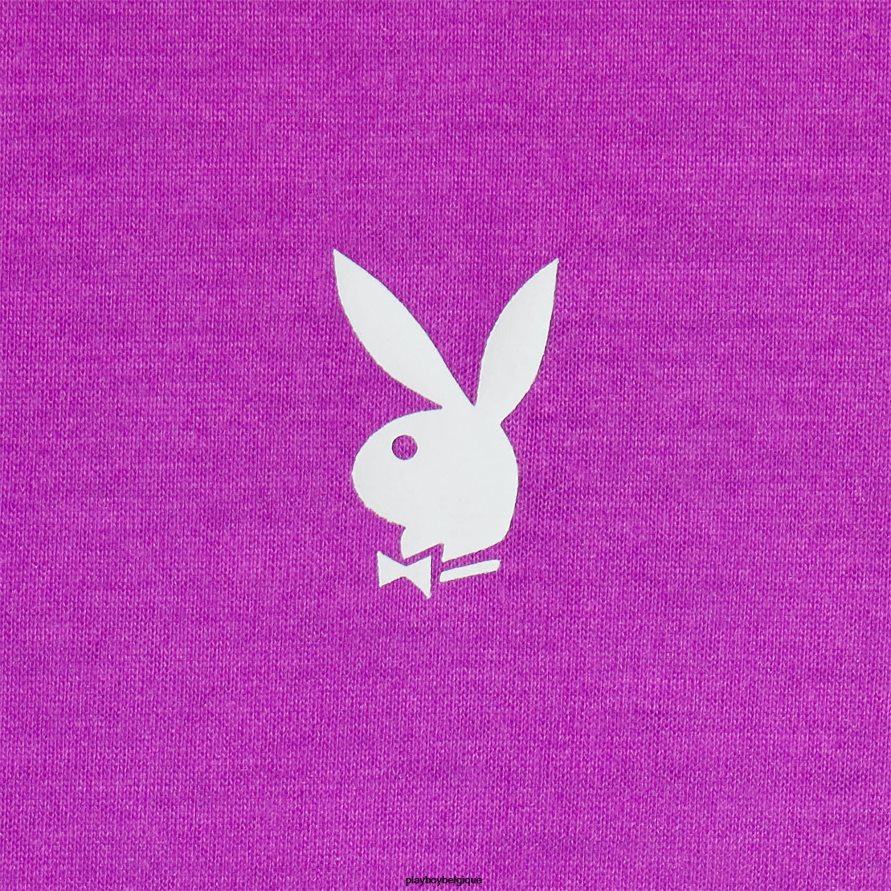 t-shirt dégradé Playboy vêtements fleur de cactus violet Hommes 224ZVZ333