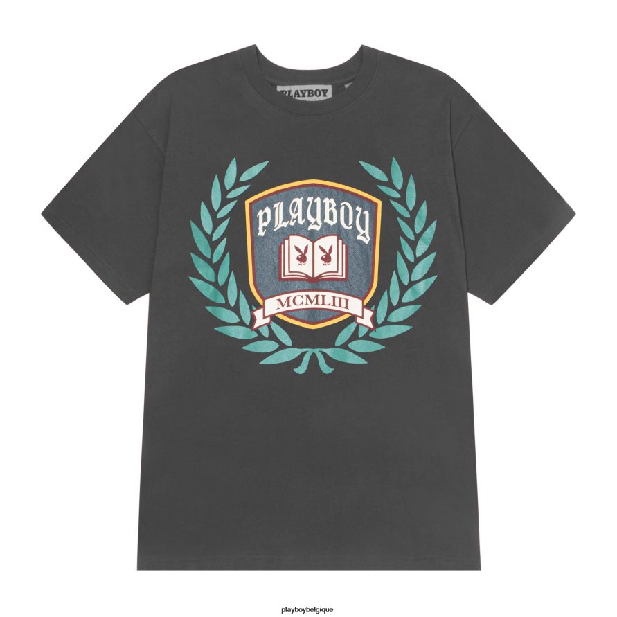 t-shirt de la ligue de lierre Playboy vêtements noir Hommes 224ZVZ296