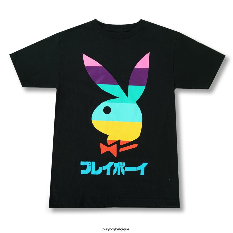 t-shirt des lumières de tokyo Playboy vêtements noir Hommes 224ZVZ24