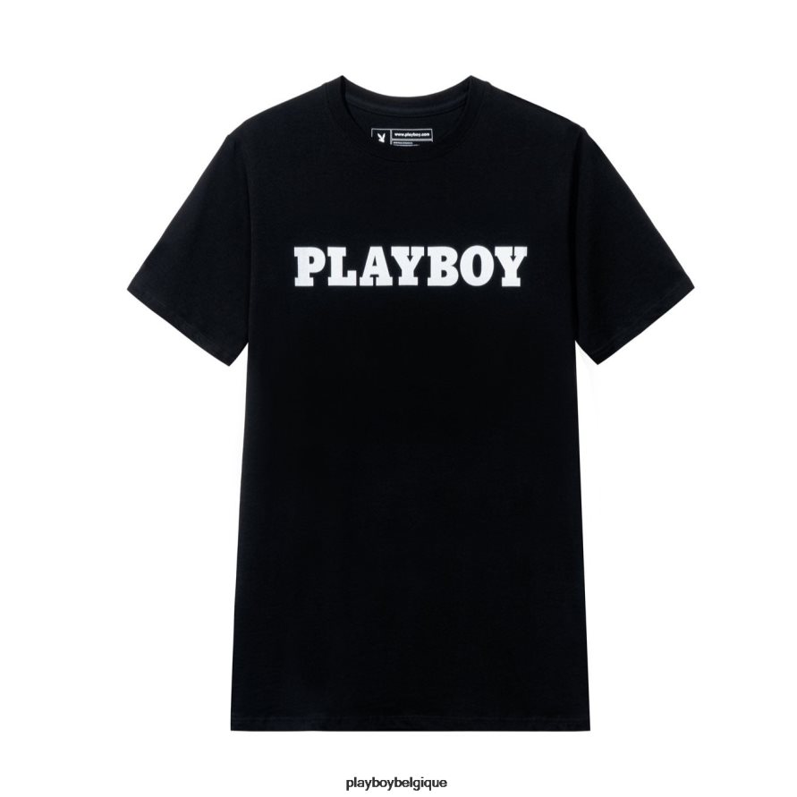 t-shirt en tête de mât Playboy vêtements noir Hommes 224ZVZ80