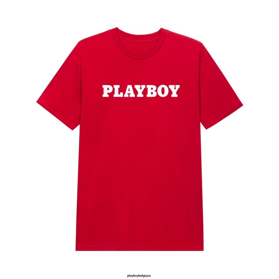 t-shirt en tête de mât Playboy vêtements rouge Hommes 224ZVZ81