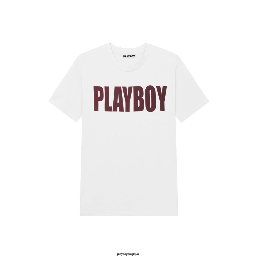 t-shirt à impact Playboy vêtements blanc Hommes 224ZVZ302