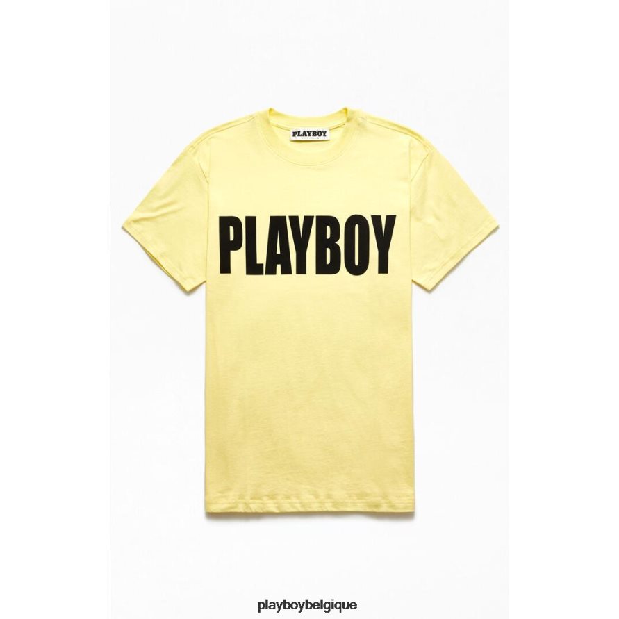t-shirt à impact Playboy vêtements jaune Hommes 224ZVZ301