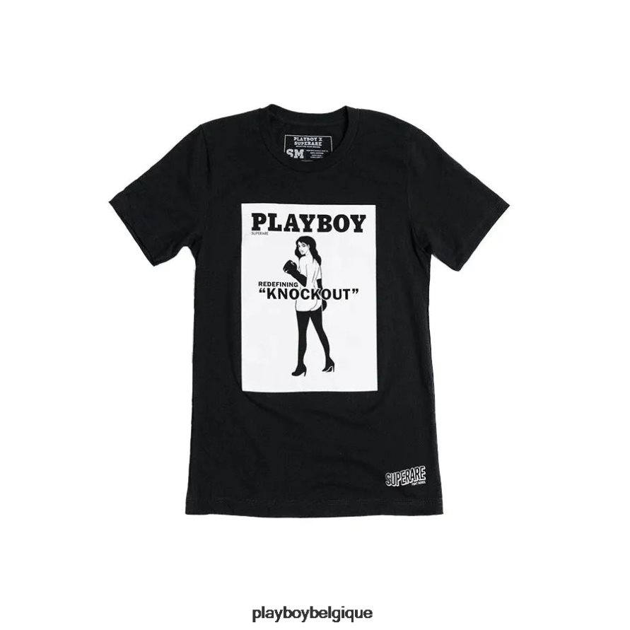 t-shirt à élimination directe Playboy vêtements noir Hommes 224ZVZ16