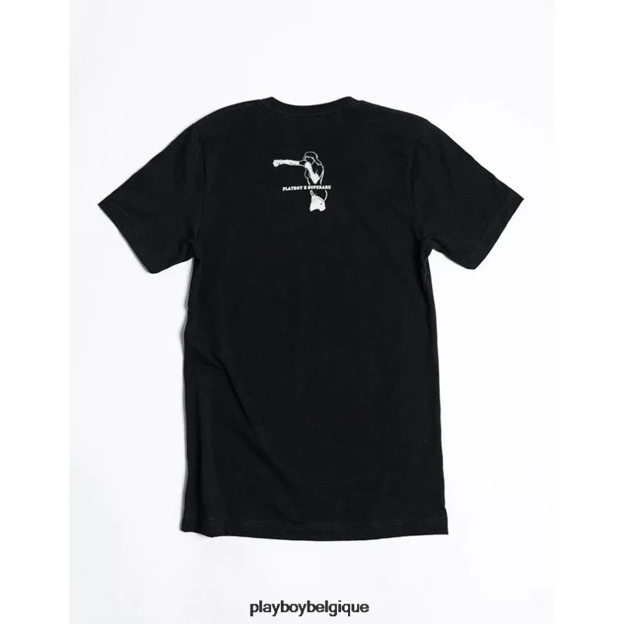 t-shirt à élimination directe Playboy vêtements noir Hommes 224ZVZ16