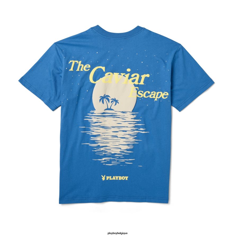 t-shirt à manches courtes Escape Playboy vêtements marine Hommes 224ZVZ293