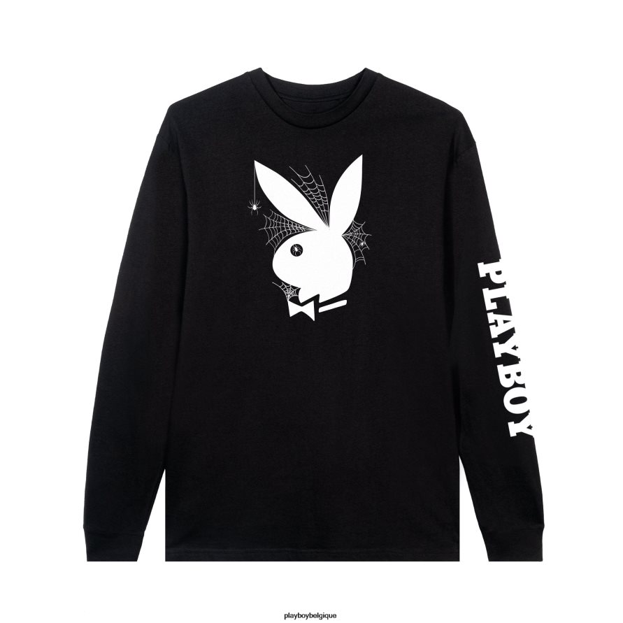 t-shirt à manches longues avec tête de lapin palmée Playboy vêtements original Hommes 224ZVZ267