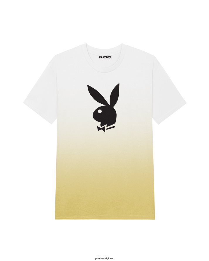t-shirt ombre tête de lapin Playboy vêtements jaune Hommes 224ZVZ329
