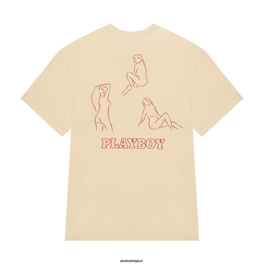 t-shirt à poche pour les amoureux Playboy vêtements lueur d'albâtre Hommes 224ZVZ322
