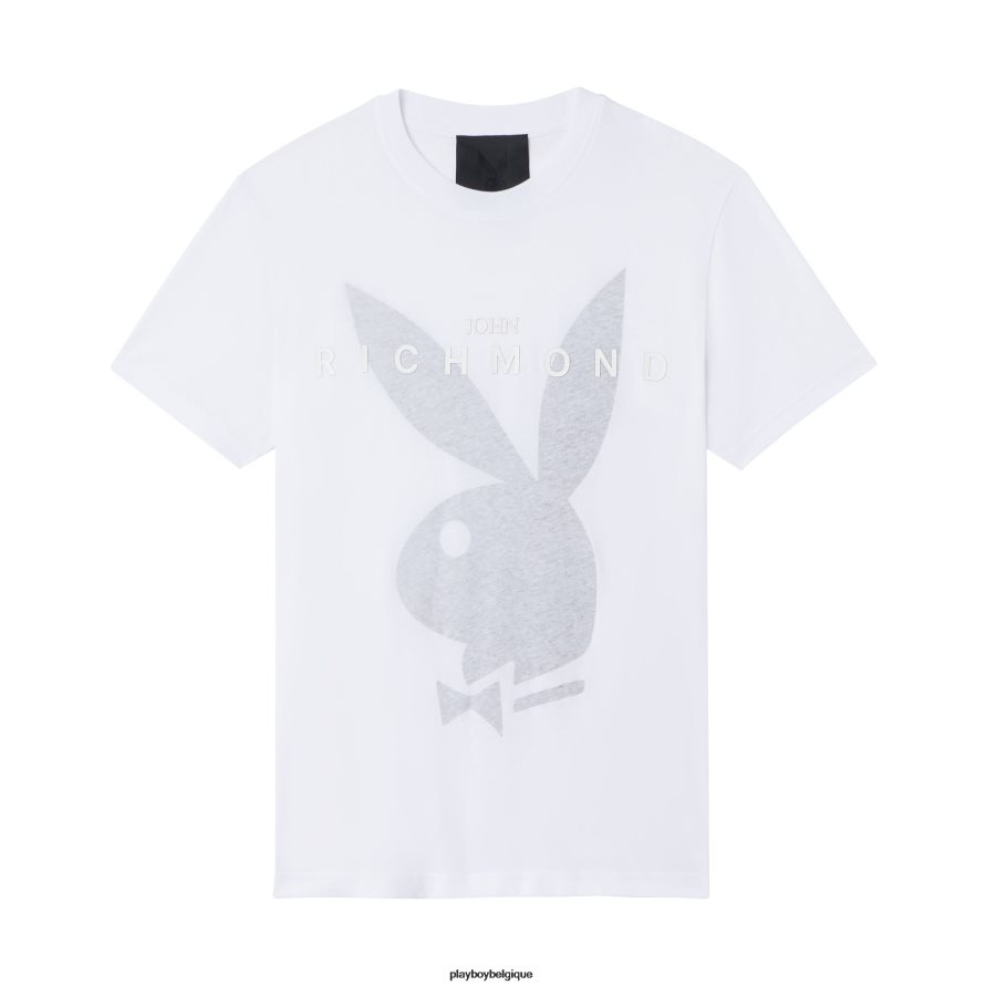 t-shirt tête de lapin Playboy x John Richmond vêtements blanc Hommes 224ZVZ190