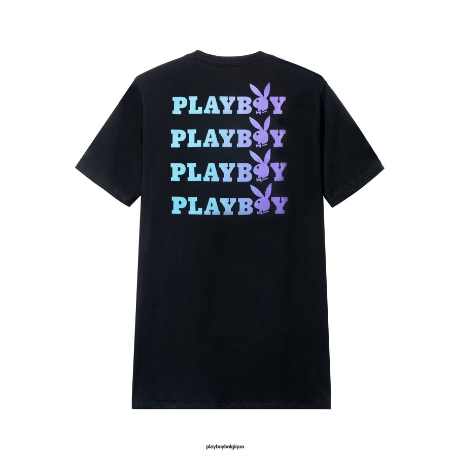 t-shirt à tête de mât à répétition holographique Playboy vêtements original Hommes 224ZVZ298