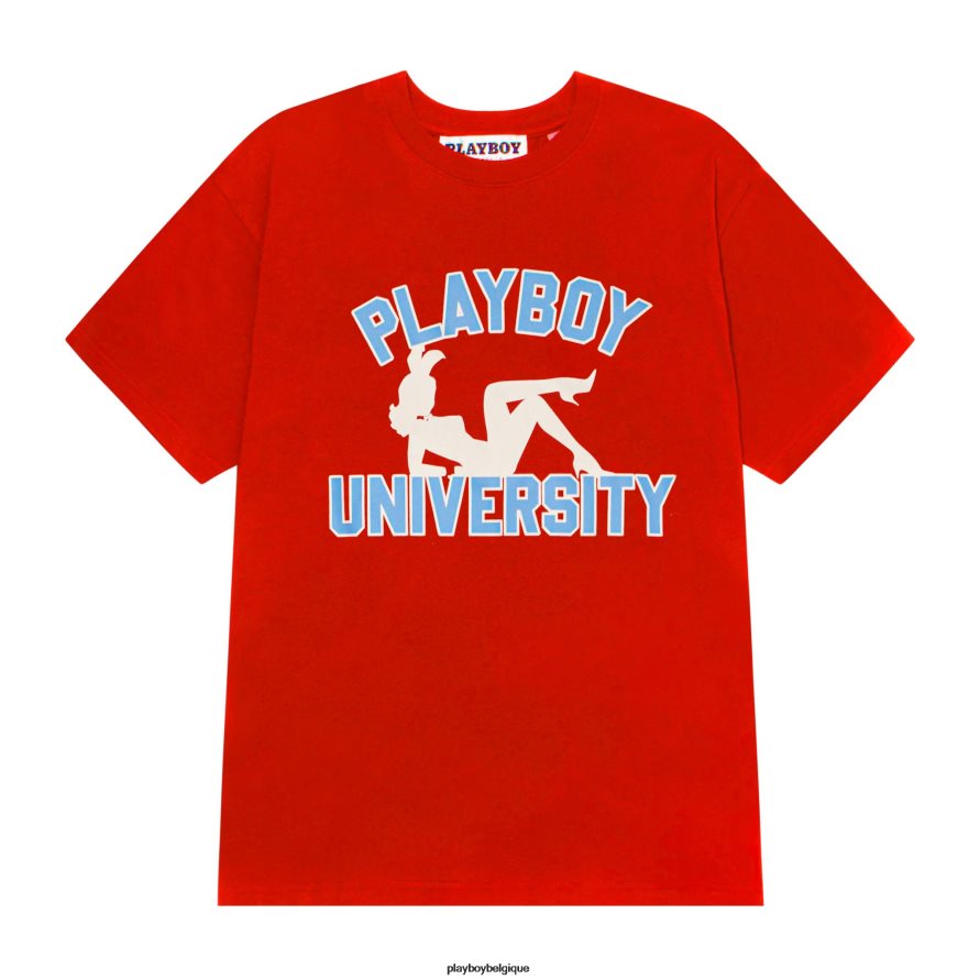t-shirt universitaire Playboy vêtements rouge Hommes 224ZVZ288