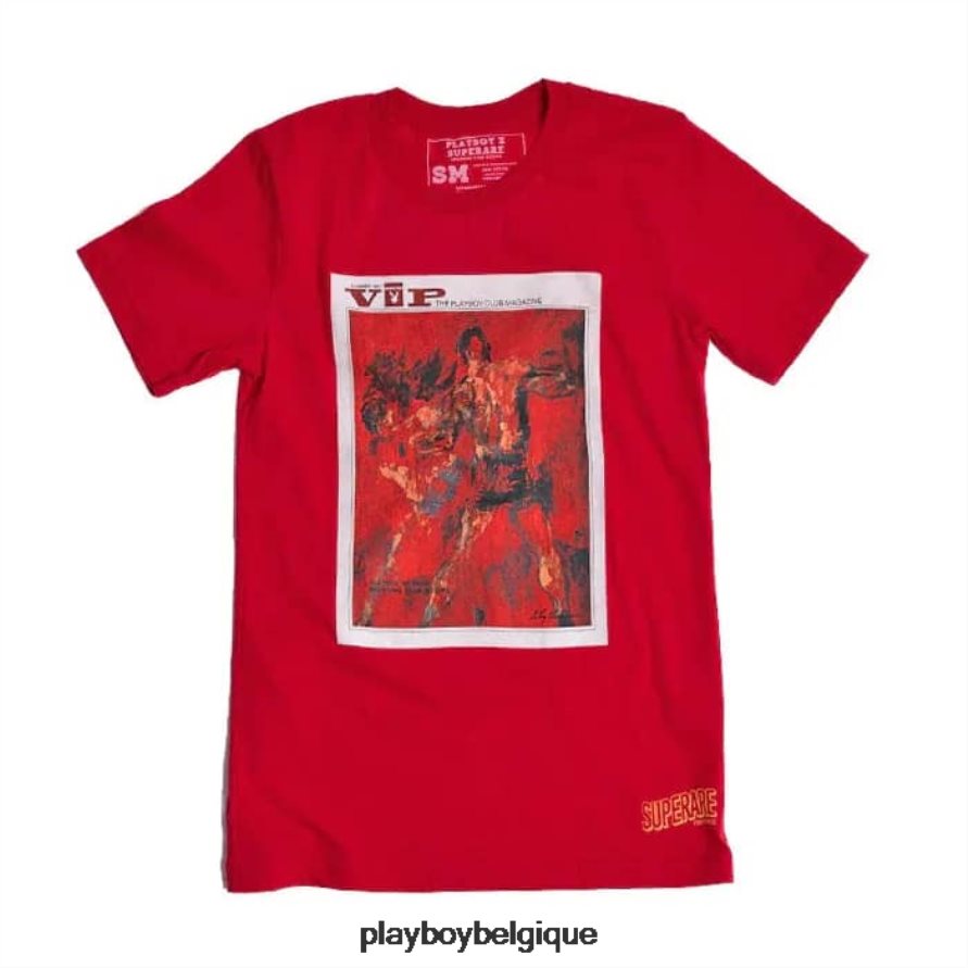t-shirt vip Playboy vêtements rouge Hommes 224ZVZ56
