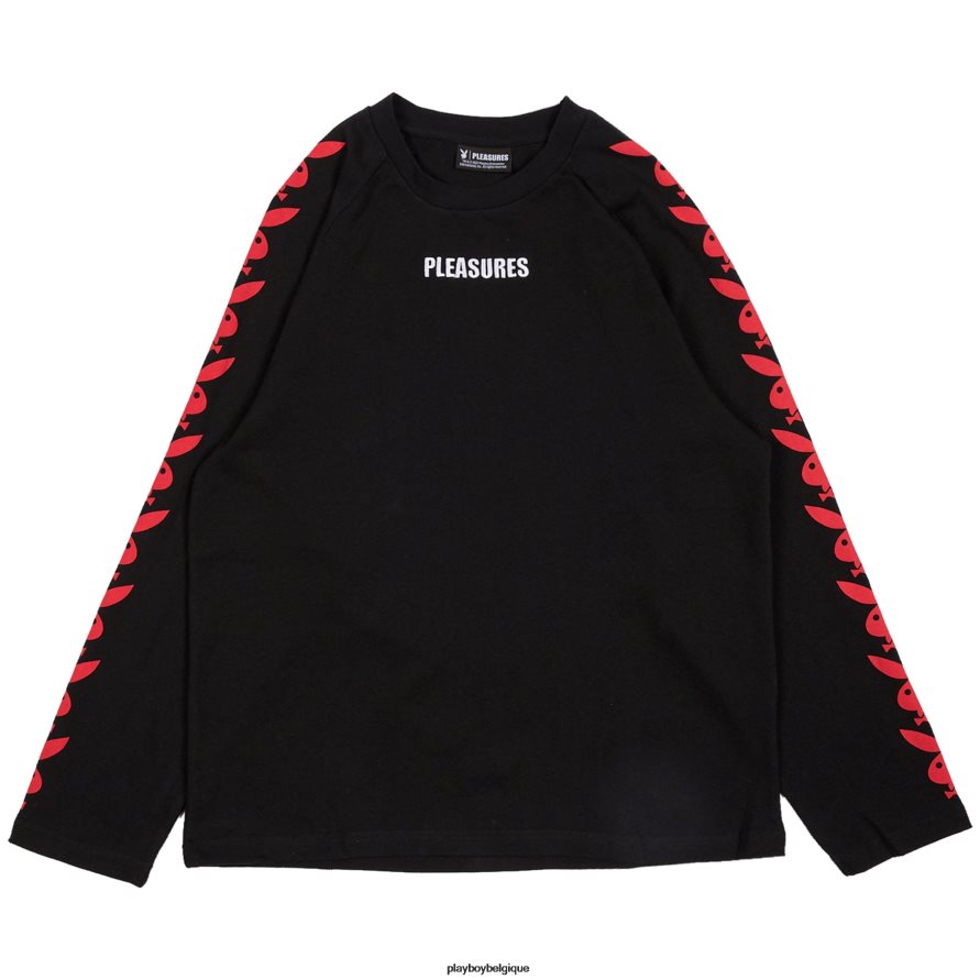 tête de lapin manches longues raglan Playboy x Pleasures vêtements noir Hommes 224ZVZ178