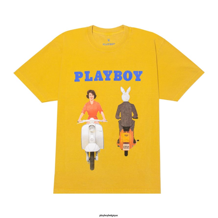 tee-shirt de couverture de juin 1959 Playboy vêtements jaune Hommes 224ZVZ244