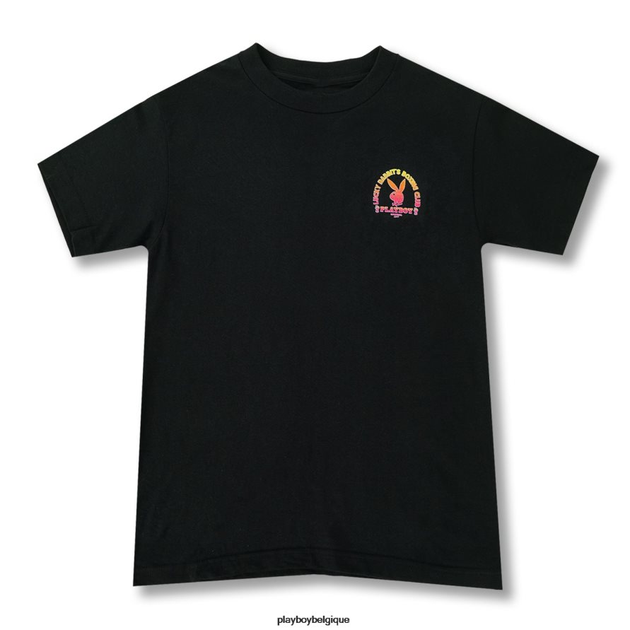 tee-shirt du club de boxe Lucky Rabbits Playboy vêtements noir Hommes 224ZVZ25