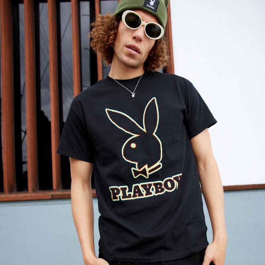 tee-shirt graphique Playboy vêtements original Hommes 224ZVZ259