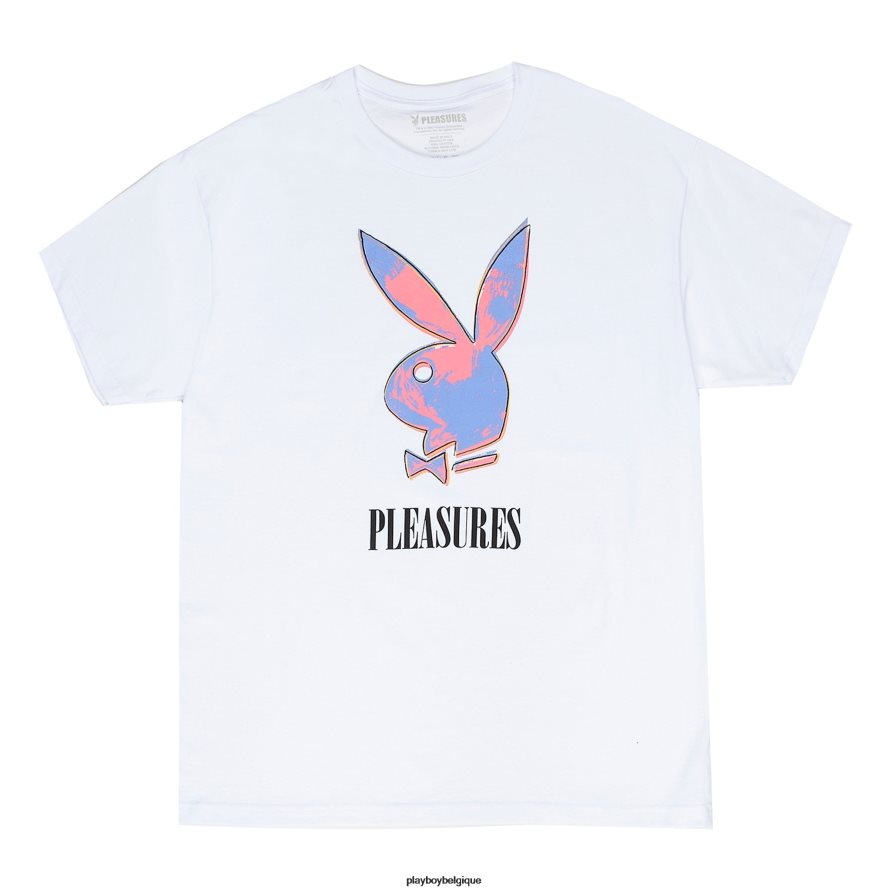 tee-shirt pop-art Playboy x Pleasures vêtements blanc Hommes 224ZVZ131