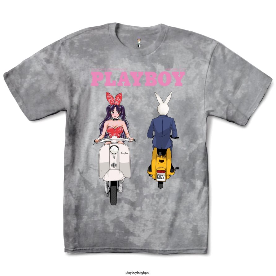 tokyo club scoot t-shirt tie-dye Playboy vêtements original Hommes 224ZVZ104