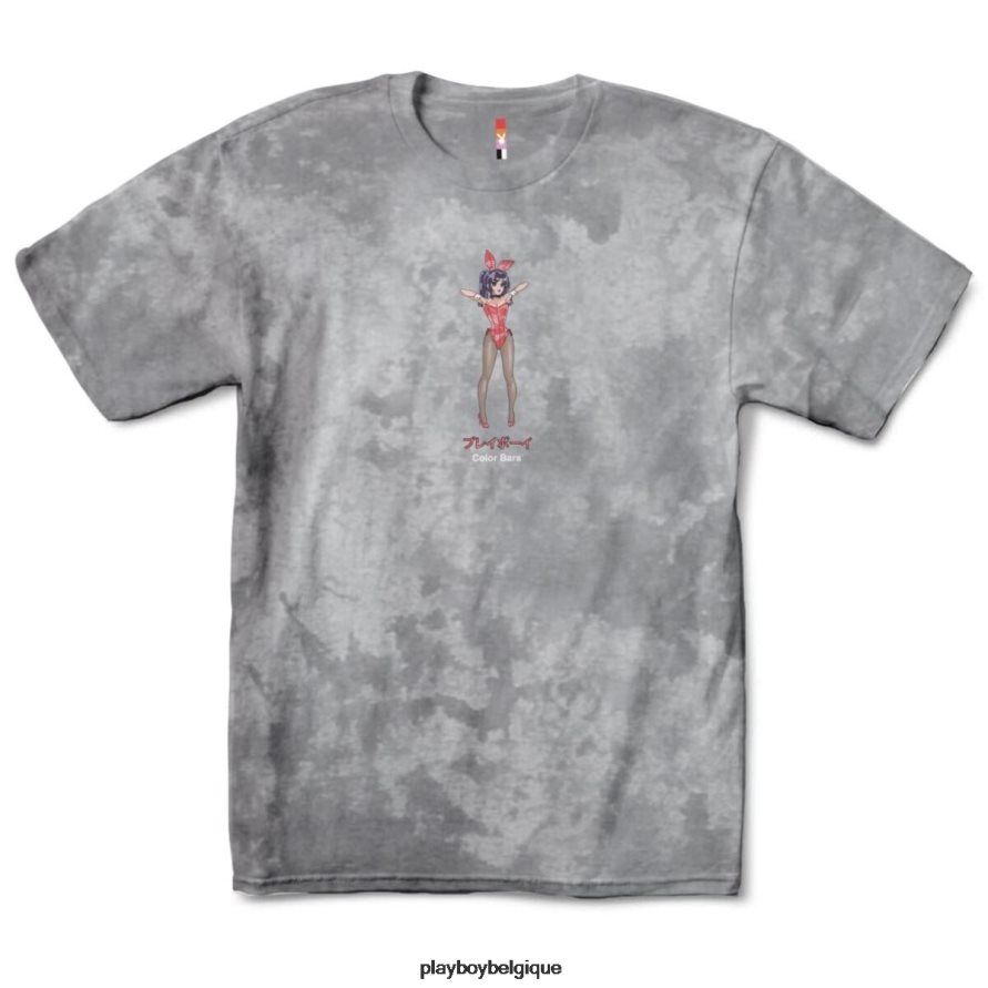 tokyo club t-shirt serré fumée Playboy vêtements niveaux de gris Hommes 224ZVZ94